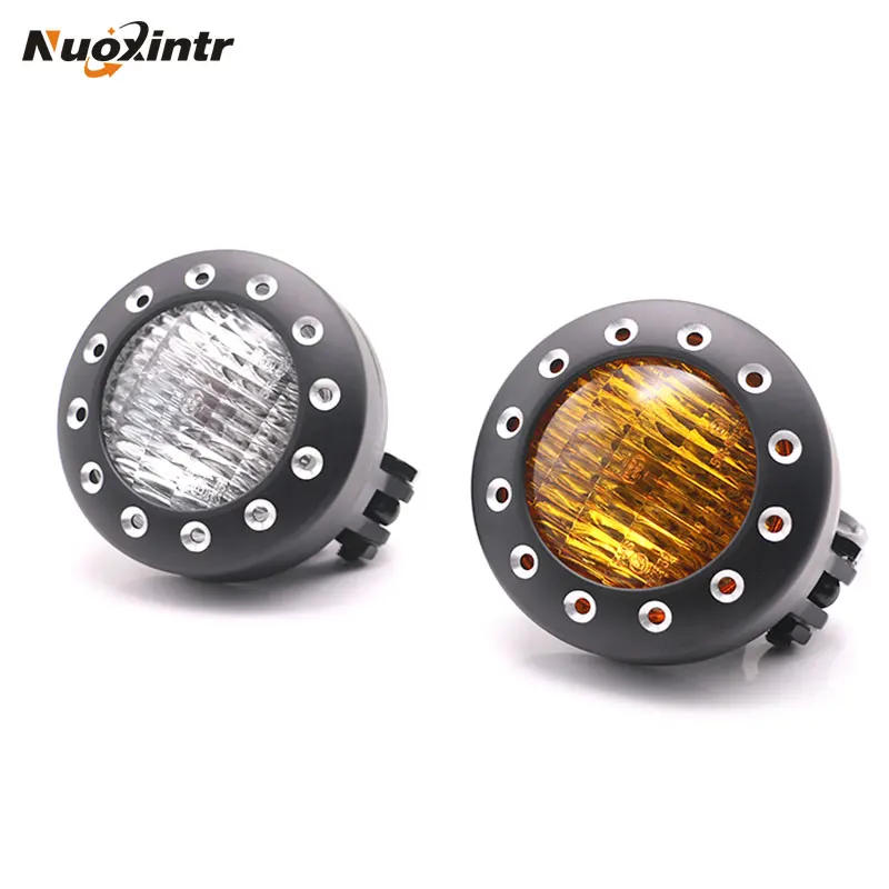 

Nuoxintr H4 12V 55/60W Ретро мотоциклетная фара черная заготовка алюминиевая фара E4 Emark для Harley Chopper Bobber XS650