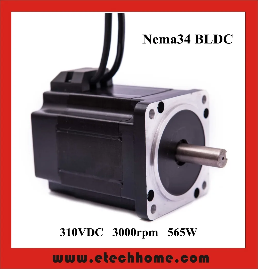 

High Quality Brushless DC Motor 48VDC 310VDC 565W 3000rpm Square Flange 86 mm