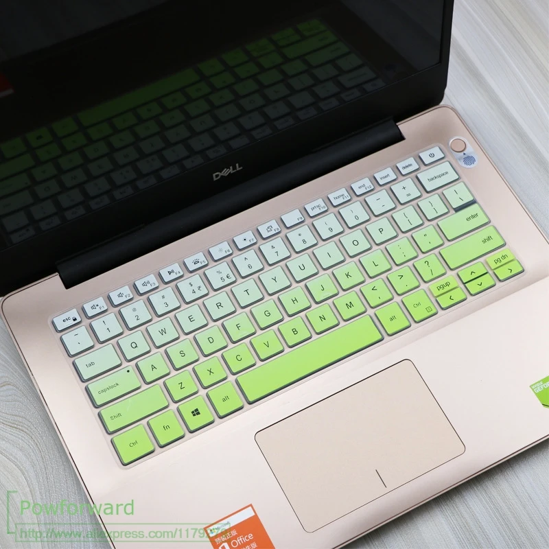 Силиконовая клавиатура для ноутбука Dell Vostro 13 5000 5390 13-5390 13,3 ''/для Dell XPS 15 9575 XPS15-9575 15-9575 15,6'' - Цвет: fadegreen