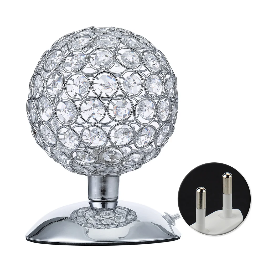 

Crystal G9 Bulb Sensor Ball Table Lamp Dimmable Decoration Practical Hotel Living Room Modern Bedside Art Bedroom