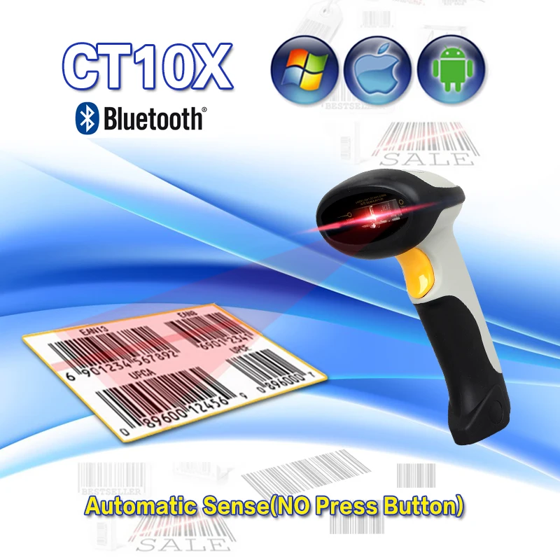 CT10X New Wireless Bluetooth 1D Barcode Scanner Mini Barcode reader for iOS, Android windows System bar scanner Free Shipping CT10X New Wireless Bluetooth 1D Barcode Scanner Mini Barcode reader for iOS, Android windows System bar scanner Free Shipping