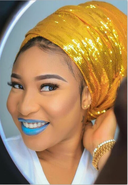 

HQT18 Latest African Sequins Turban scarf headwrap multi-colors african muslim arabic turban bonnet for wedding and party