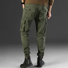Мужские повседневные брюки, уличная одежда, джоггеры, джинсы для мужчин, высокая уличная мода, хип-хоп стиль, узкие джинсы-карго, джинсовые шаровары, армейские зеленые брюки