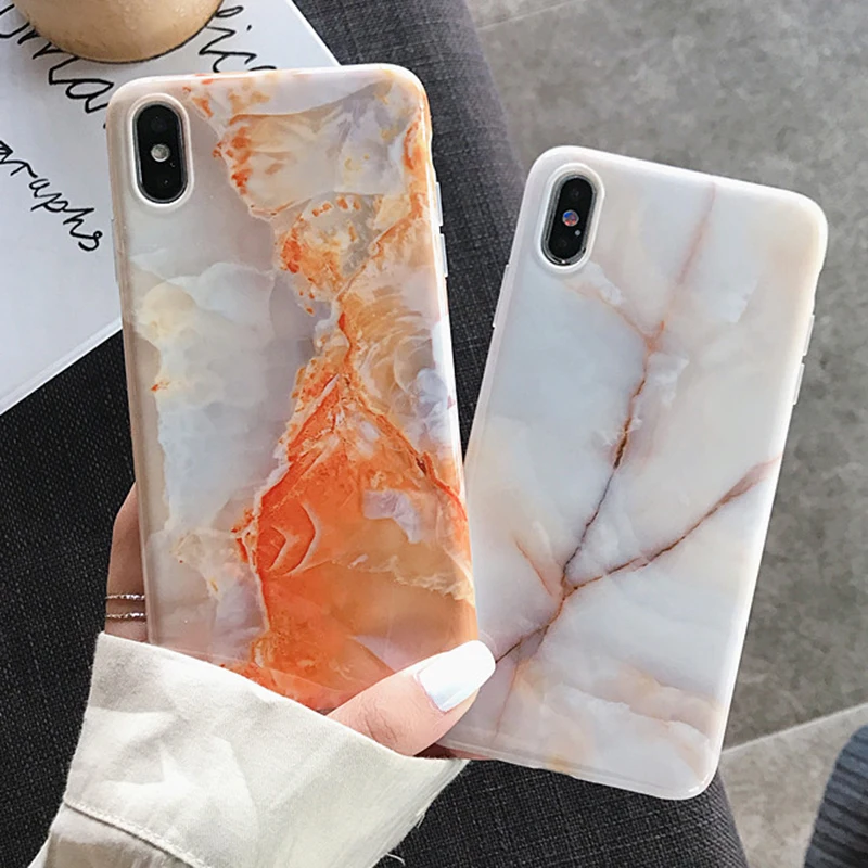 

Vintage Marble case for iphone XS Max XR XS case Granite painted tpu case For Iphone 8 7 Plus X 6 6S Protective Fundas Capa Gift