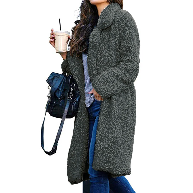 Women Winter Sherpa Fleece Sweater Coat Plus Size XXXL Teddy Long Cardigan Warm Sweaters Female Robes Women Winter Sherpa Fleece Sweater Coat Plus Size XXXL Teddy Long Cardigan Warm Sweaters Female Robes