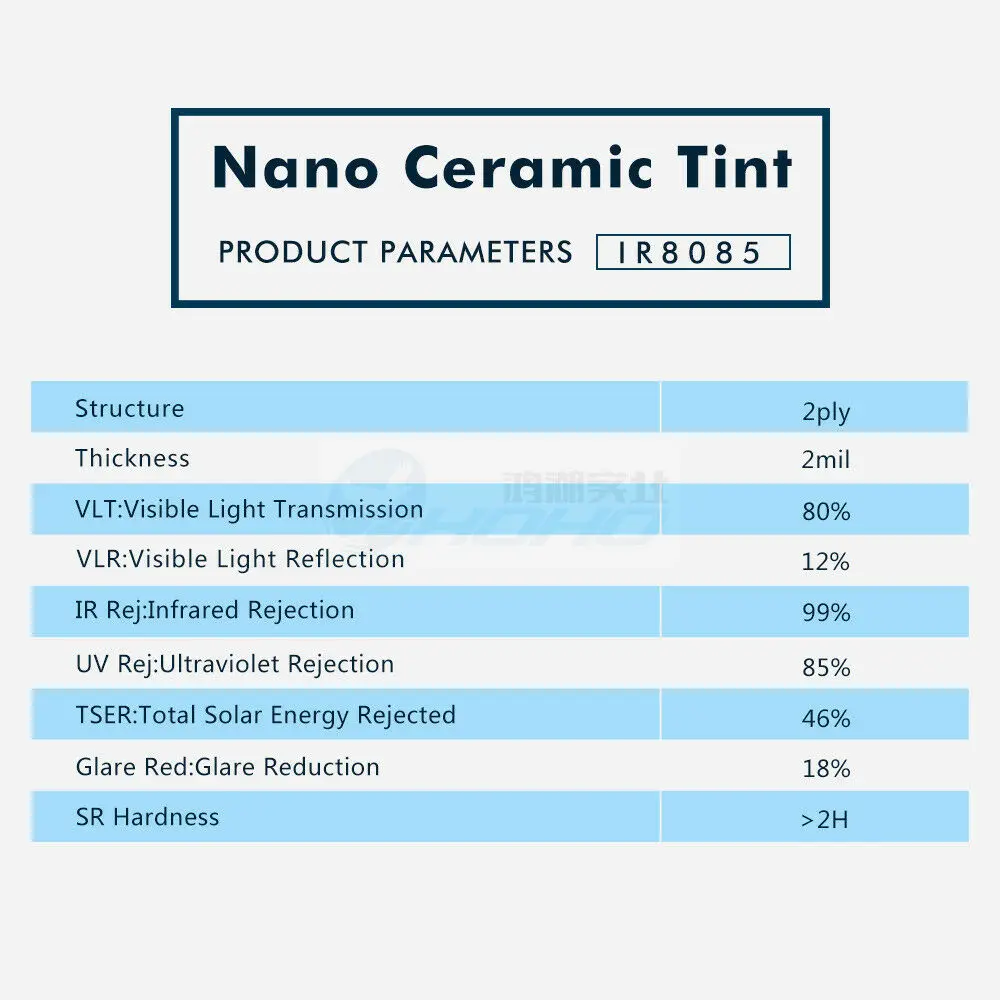 80% VLT Солнечная Тонирующая пленка виниловая анти УФ нано керамическая пленка клейкая Автомобильная оконная стеклянная наклейка Высокая теплоизоляционная пленка 1,52x2 м