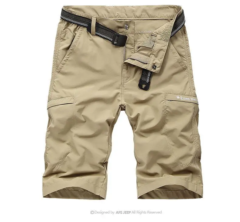 AFS JEEP водонепроницаемые хлопковые карго шорты военные мужские быстросохнущие рабочие шорты армейские модные брендовые Большие размеры 4XL