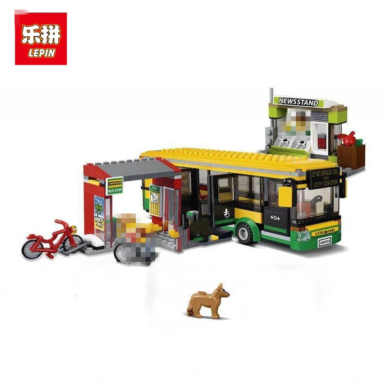 

Lepin 02078 Genuine 377Pcs City Series The Bus Station Set 60154 Building Blocks Bricks Educational Toys As Funny Christmas Gift