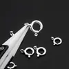 20pcs 5mm Best Quality Silver Spring Ring Clasps Hooks 925 sterling Silver Connection For Necklace Bracelet DIY Buckle ► Photo 3/6