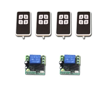

Latest DC12V 1CH RF Wireless Mini Switch Relay Receiver Remote Controllers & 4Key Transmitter Toggle Momentary 315/433mhz