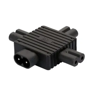 

LBSC 1 in 3 out IEC 320 C8 2 Pin Male to 3 x C7 Female Splitter AC Power Supply Adapter for Laptop Printer Notebook