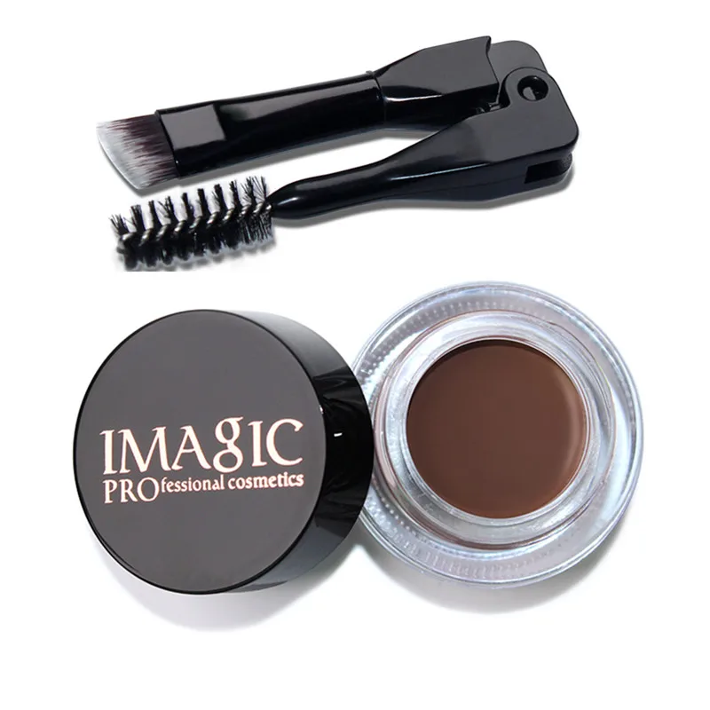 

New Brand IMAGIC 1PC Eyebrow Enhancers Waterproof Long Lasting EyeBrow Gel Cream Makeup+1PC Brush Women Cosmetic Best Gift