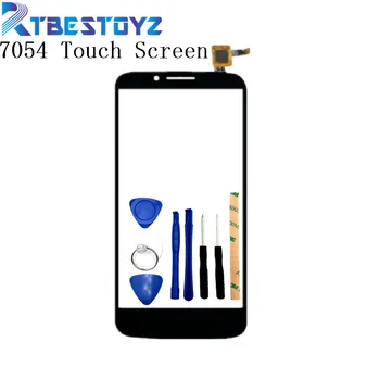 

RTBESTOYZ Black For Alcatel One Touch 7054 Front Outer Glass Lens Repair Touch Screen Outer Glass