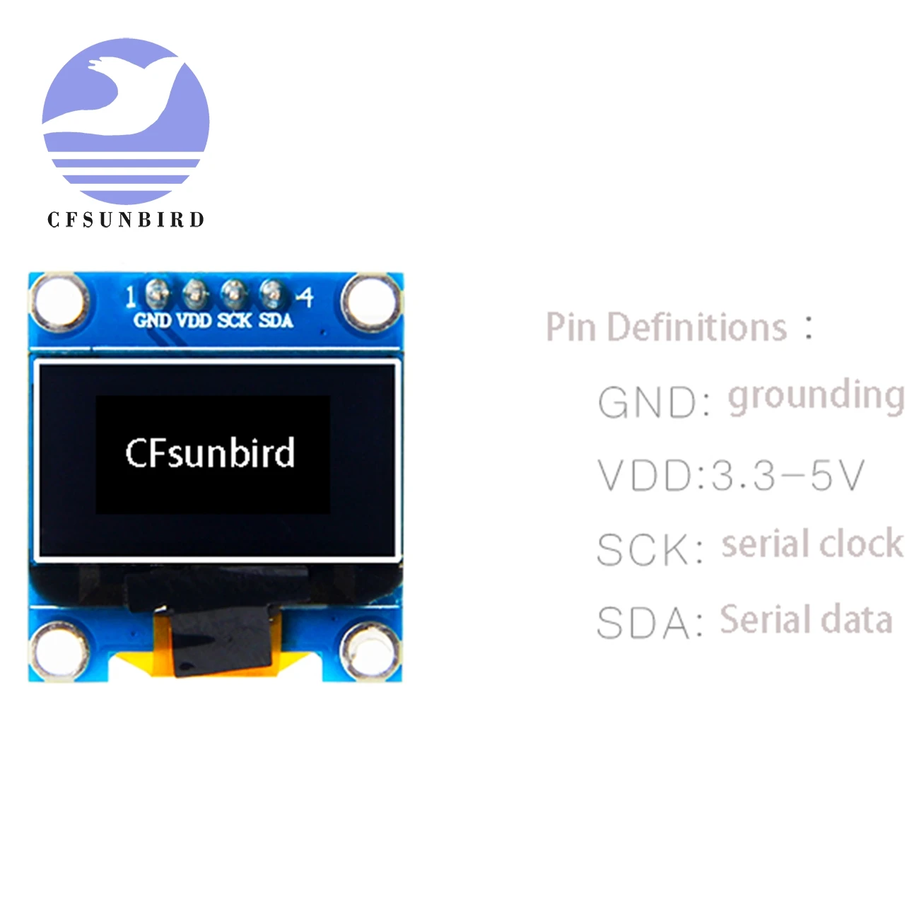 0 96 дюймовый IIC Серийный белый OLED дисплей модуль 128X64 I2C SSD1306 12864 плата с ЖК экраном GND
