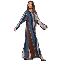 Большие Размеры Мода взрослых мусульманская абайя арабский Средневосточный хит цвет мусульманские платья абайя халат Рамадан молебен