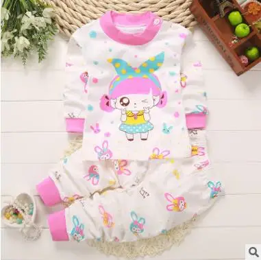 Комплект одежды для сна для детей 3-24 месяцев, детские пижамы, пижамы для малышей, пижамы с рисунками животных для мальчиков и девочек, хлопковая одежда для сна - Цвет: 10