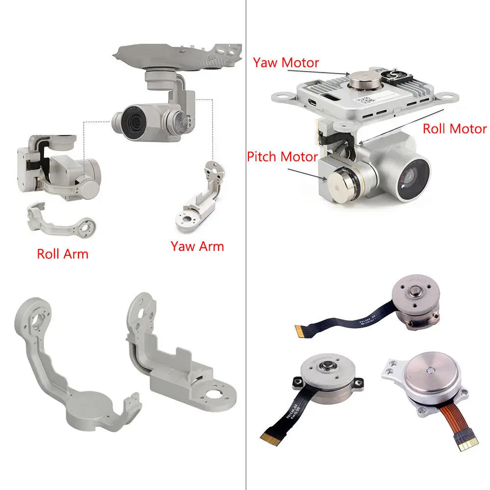 DJI Phantom 4/P4 Pro Gimbal камера рулон Yaw Шаг Мотор рычаг стенд ремонтная часть|Дроны с