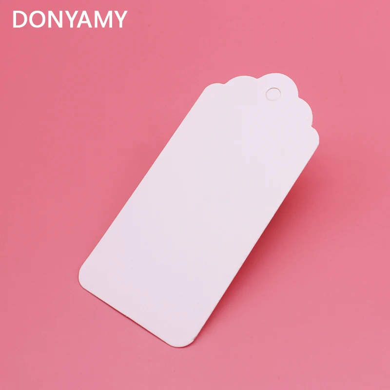 Wholesale White Scallop Blank Cardstock price Tag, Hang tag, Retro Gift Hang tag,Place Card