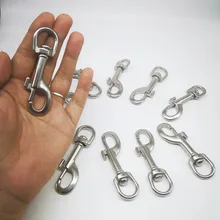 10 шт. серебро 80 мм 304 Нержавеющая сталь Поворотная защелка с кольцом крюк круглые вертлюжные