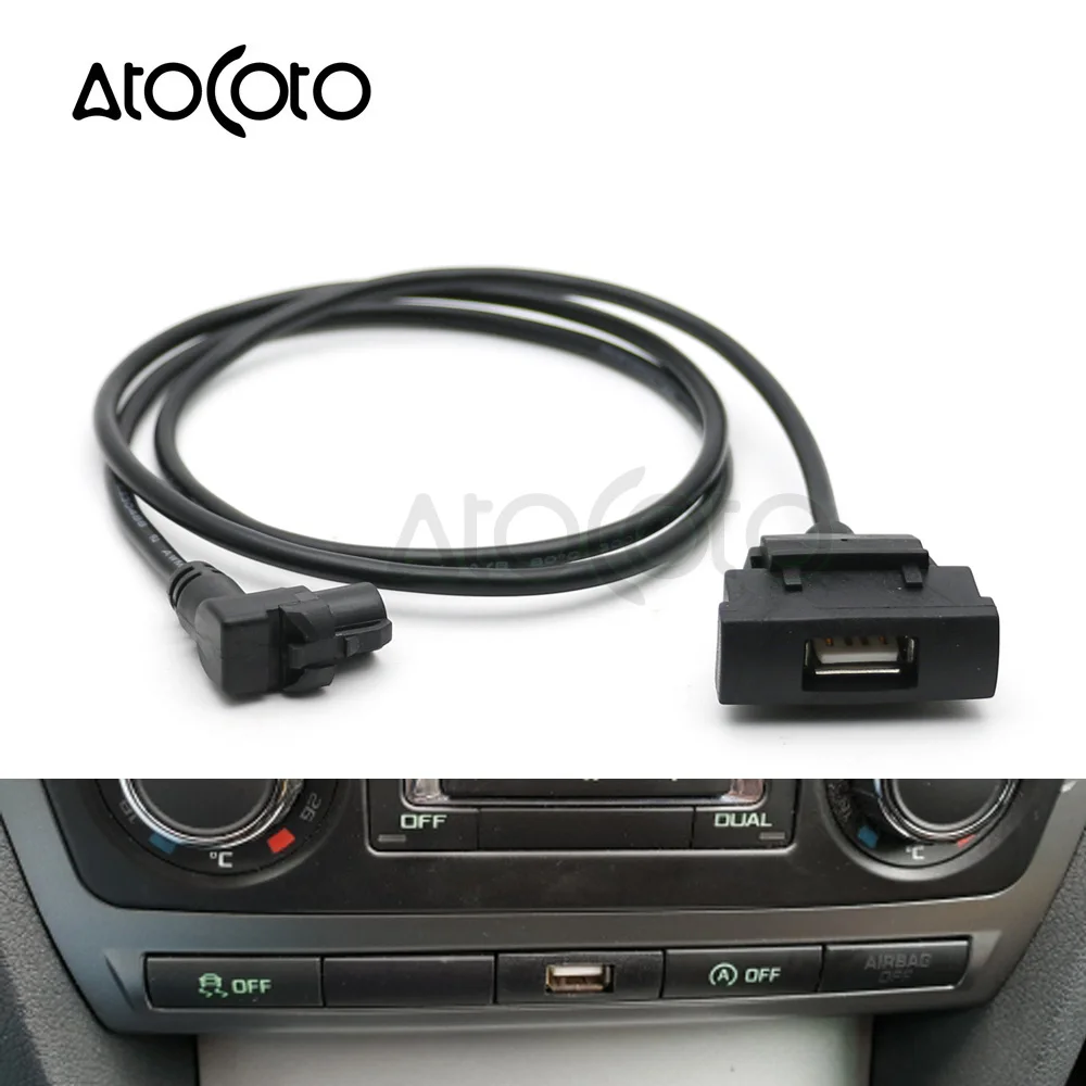 

AtoCoto Car USB Interface Adapter Audio Input Switch for Skoda Octavia Radio RCD510 RNS315