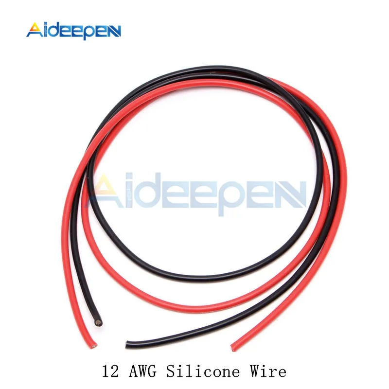 1 пара гибкие силиконовые провода 12 AWG 6 5 футов 2 м 50 а|Электрические провода| |