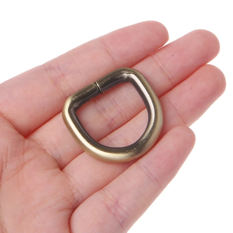 10pcs 2cm Metal Strap Belt Web D Ring Bags Buckle Clasp Handbag Leather Bag Purse Bag Accessories