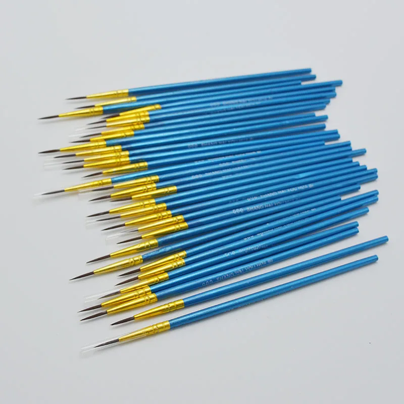 10 шт./компл. нейлон волос синий стержень крюк линия ручка, кисть для рисования детей DIY товары для рукоделия инструмент искусство