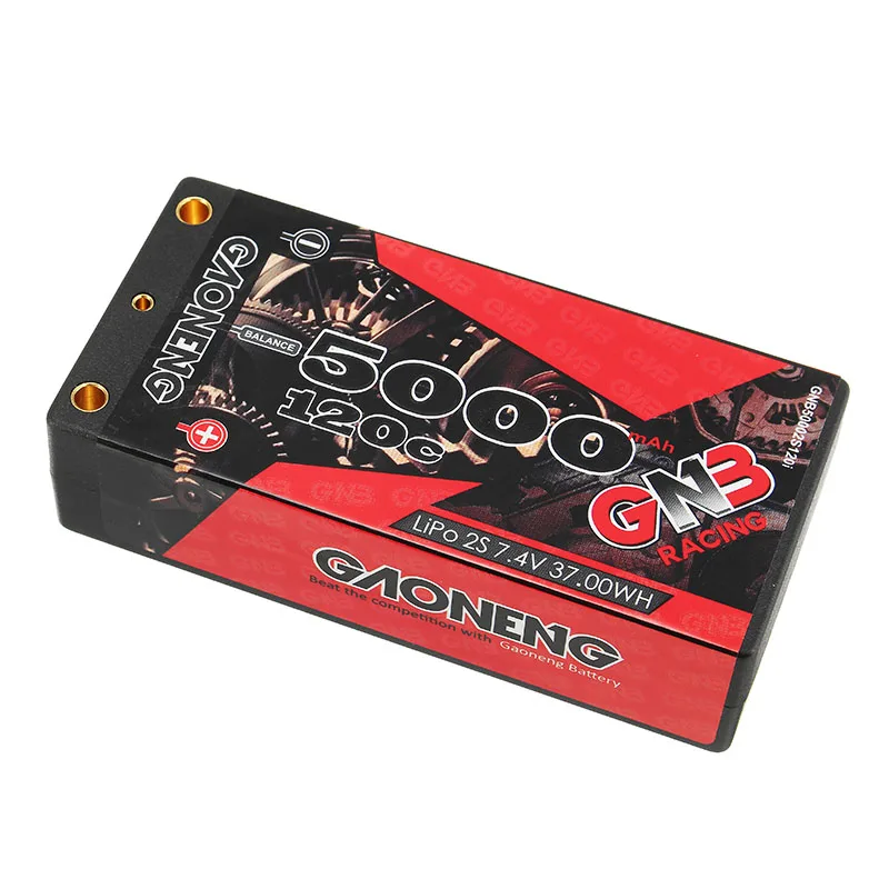 Gaoneng GNB 7,4 V 5000mAh 2S2P 120C 37,5 WH перезаряжаемая Lipo батарея для 1/10 RC автомобильные аксессуары запасные части DIY