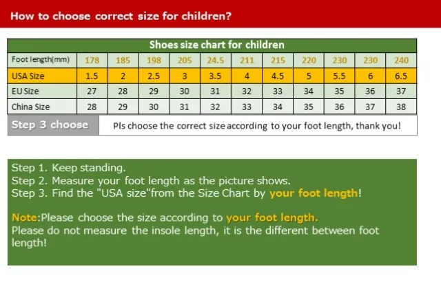 shoes chart for children-3