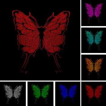 

Novelty Creative 3D Butterfly illusion LED 7 Color Gradient Night Light Child Bedroom Desk Lamp Friend Holiday Baby Toys Gifts