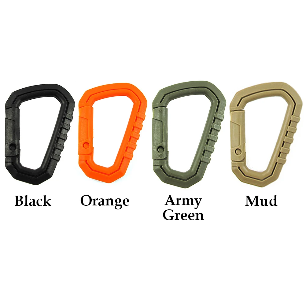 5 قطعة D شكل تسلق الجبال مشبك في الهواء الطلق هوك كليب قوي تسلق اكسسوارات سريعة الافراج تسلق المفاجئة خفيفة الوزن