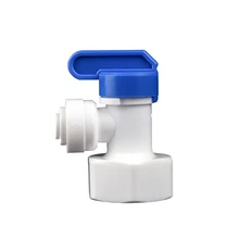 3/" внутренняя резьба-1/4" диаметр трубы фитинг для полиэтиленовых труб шланг Давление насадка Barrel ball клапан без зажима аквариум при помощи обратного осмоса воды при помощи обратного осмоса