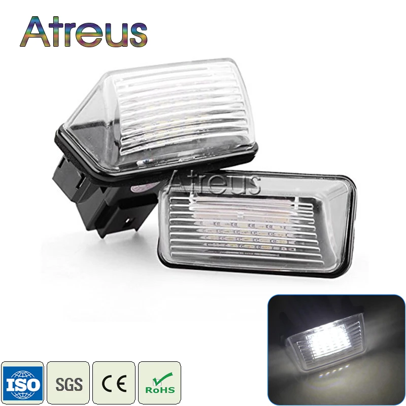 Atreus Автомобильный светодиодный номерной знак 12 В для Peugeot 307 206 207 306 308 Citroen C4 C5 C3 XSARA