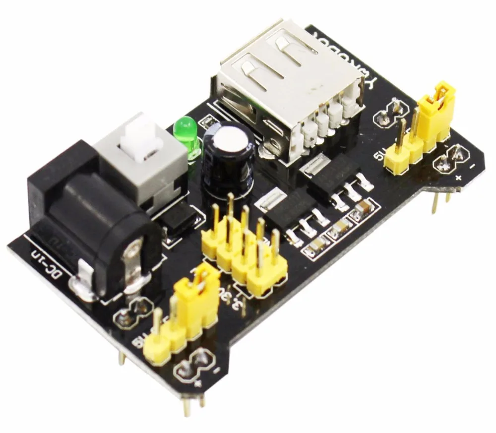 Макетная плата модуль питания 3 В/5 В MB102 + макетная хлебная для Arduino Макет 830 точек 65