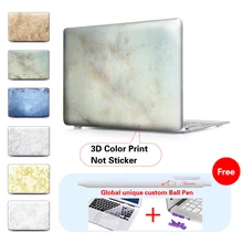 Fashion Marble Shell Laptop Accessories Hard Cases Cover For Macbook Pro 13 Case retina Air 13 11 New Pro 13 15 touch bar A1706