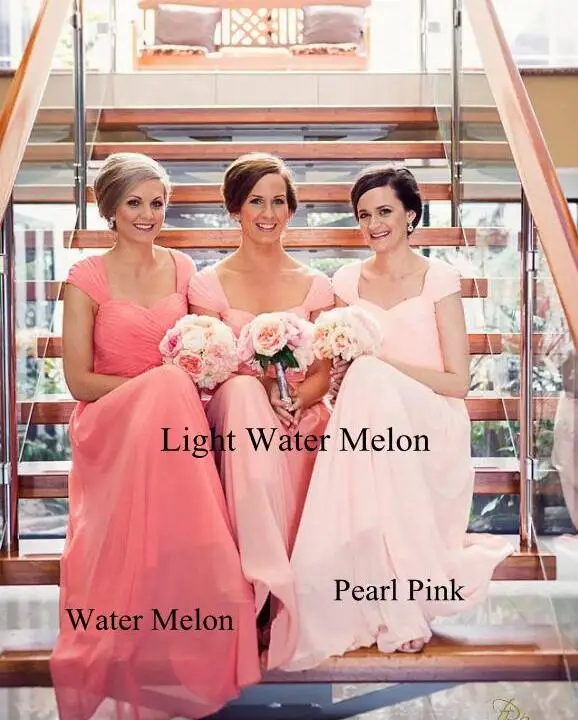 melon bridesmaid dresses