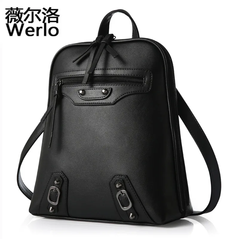 WERLO 2017 New Women Backpacks High Quality Female Backpack Fashion School Bag For Teenage Girls Student