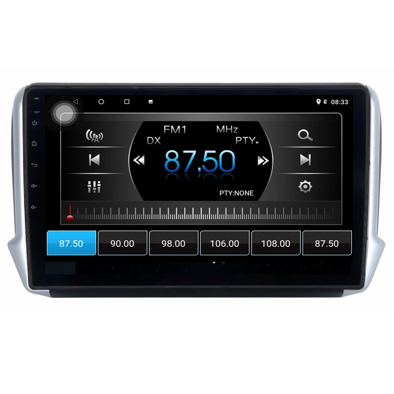 Discount 10" 4G RAM 2.5D IPS 8 CORE Android 9.1 Car DVD Multimedia Player GPS for Peugeot 2008 208 2013 2014-2016 audio radio navigation 5