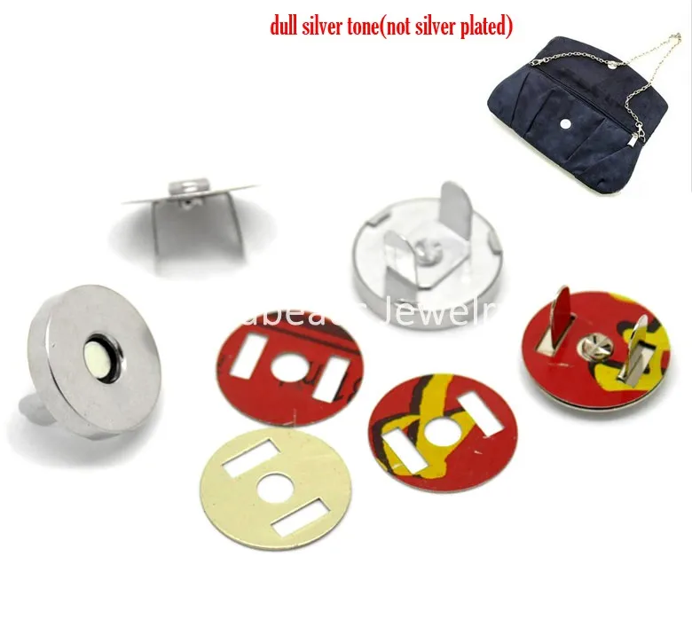 DoreenBeads 20 Sets Silver Tone Purse Snap Clasps/ Closure for