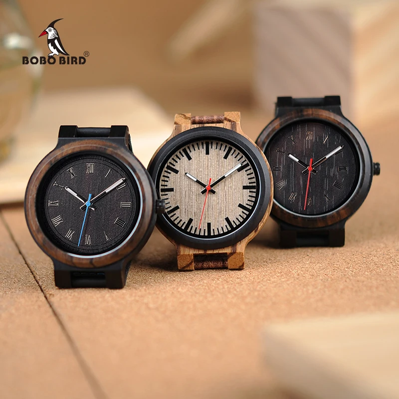 BOBO BIRD New Luxury Wooden Watches Men and Women Leather Quartz Wood Wrist Watch relogio masculino Timepiece Best gifts C-P30
