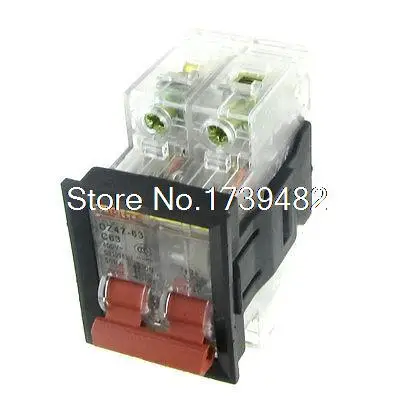 

AC 400V 63A 2P Transparent Miniature Circuit Breaker with Mounting Bracket