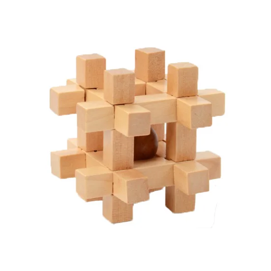 Chanycore Baby Learning Educational Wooden Toys 3D Puzzle Kong Ming Luban Lock Cube Remove Ball Brain Teaser jzl Kids Gifts 4248 | Игрушки и