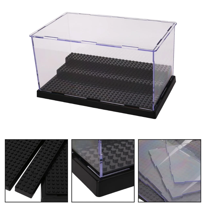 

3 Steps Display Case/Box Dustproof Show Case Display Case Box Dustproof Show Case For Blocks Building Blocks Bricks Toy