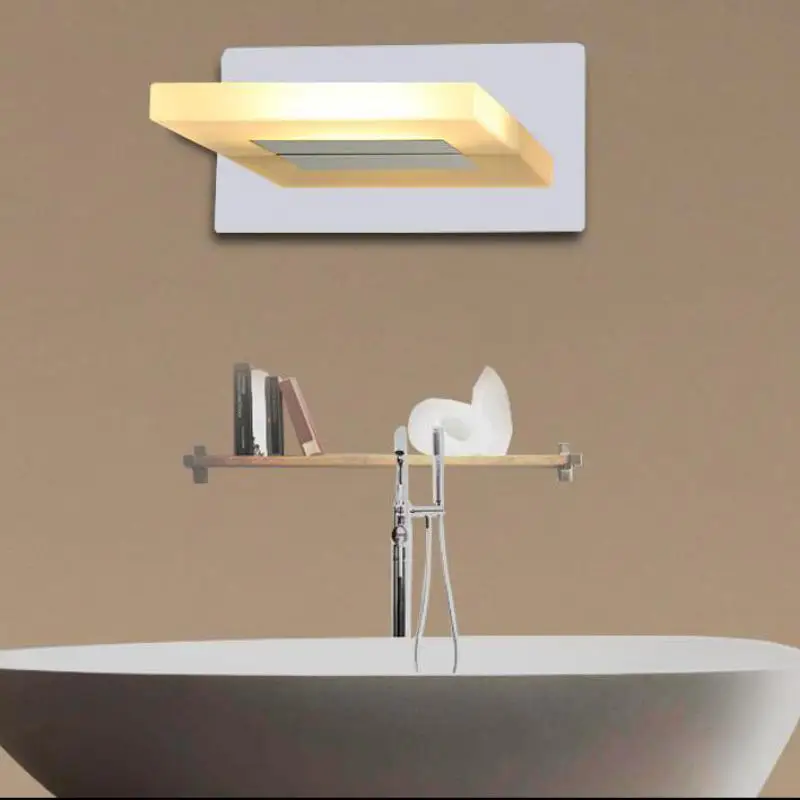 

Modern Led wall fixtures Bathroom acrylic Led mirror light indoor Lighting wall sconce with led strip Toilet Wall Lamp Arandela