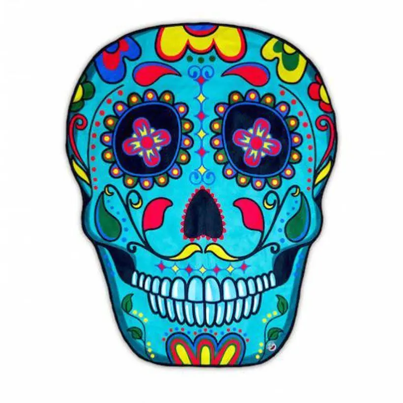 

Irregular Updated Microfiber Beach towel Bedspread Mat Skeleton Head Tablecloth Yoga Bikini Sofa Cover Up Wall Hanging Tapestry