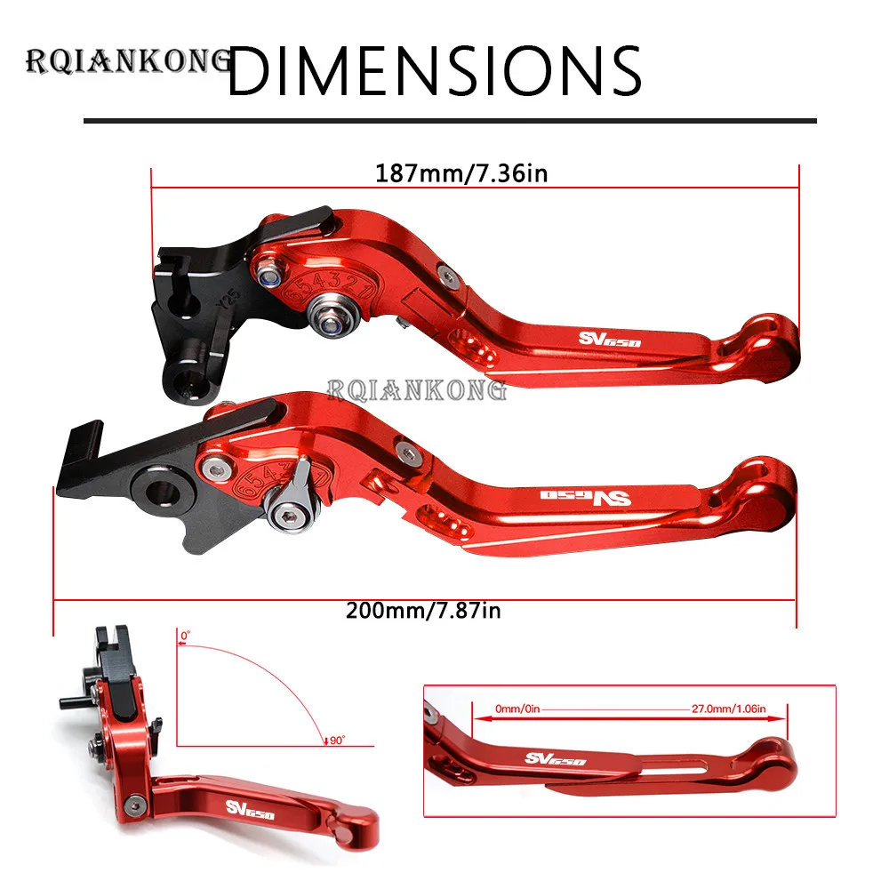 Для Suzuki SV650 SV 650 2016 ЧПУ Алюминий Аксессуары для мотоциклов Складной Выдвижная Регулируемый складной сцепные рычаги