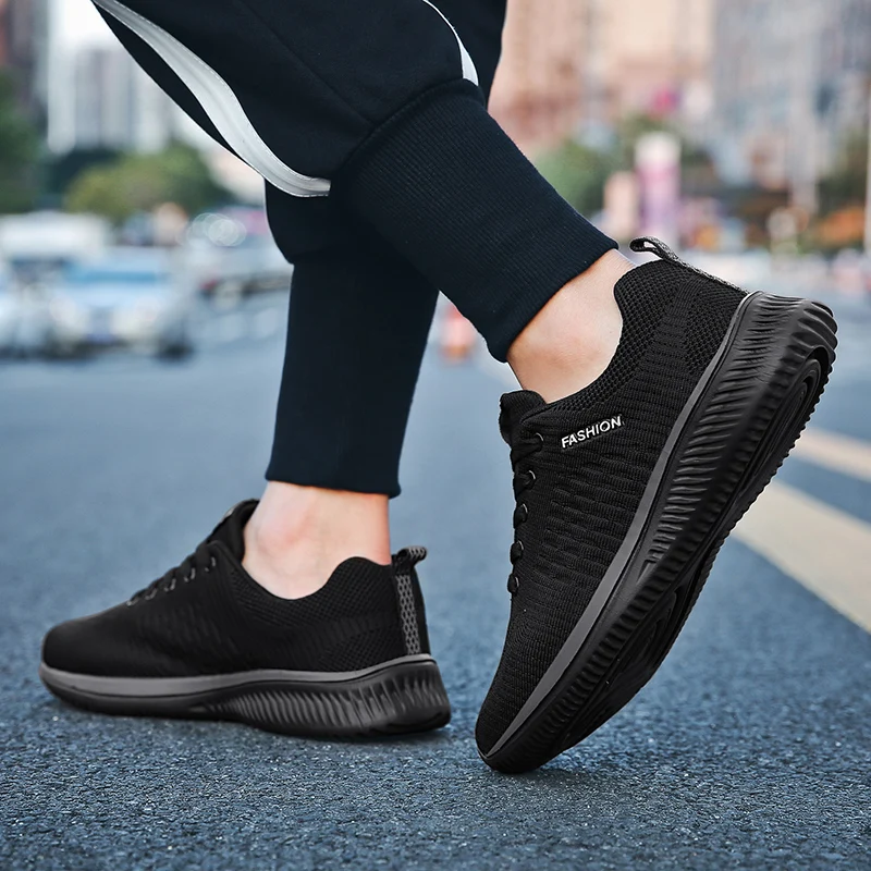 GUDERIAN New Mesh Men Casual Shoes Lace-Up Lightweight Men Shoes Tenis Feminino Comfortable Breathable Walking Shoes Sneakers