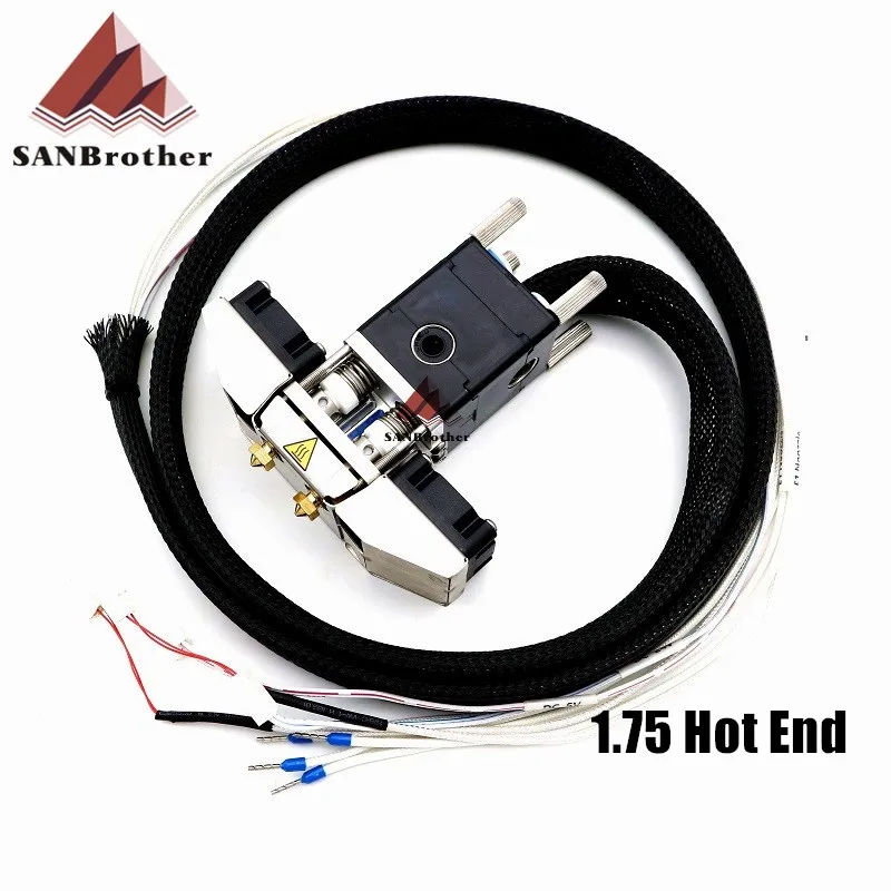Newest 2017 Cheaper Ultimaker 2+ UM2+ Extended 3D Printer Part Dual Nozzle Olsson block Hotend Header Head for 1.75mm filament Newest 2017 Cheaper Ultimaker 2+ UM2+ Extended 3D Printer Part Dual Nozzle Olsson block Hotend Header Head for 1.75mm filament