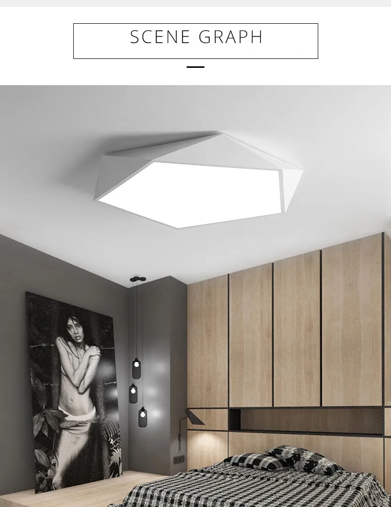 DX 3D Pentagon Led Ceiling Lights (5)