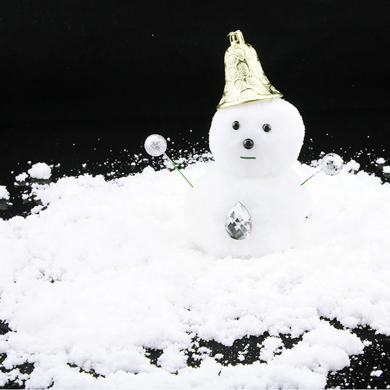Artificial Snow Instant Snow Powder Fluffy Snowflake Super Absorbant Frozen Party Magic Prop Christmas Party Decor